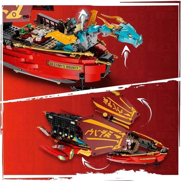 71797 Ninjago Dragons Rising Battleship Bounty Toy Set, 1739 Pcs